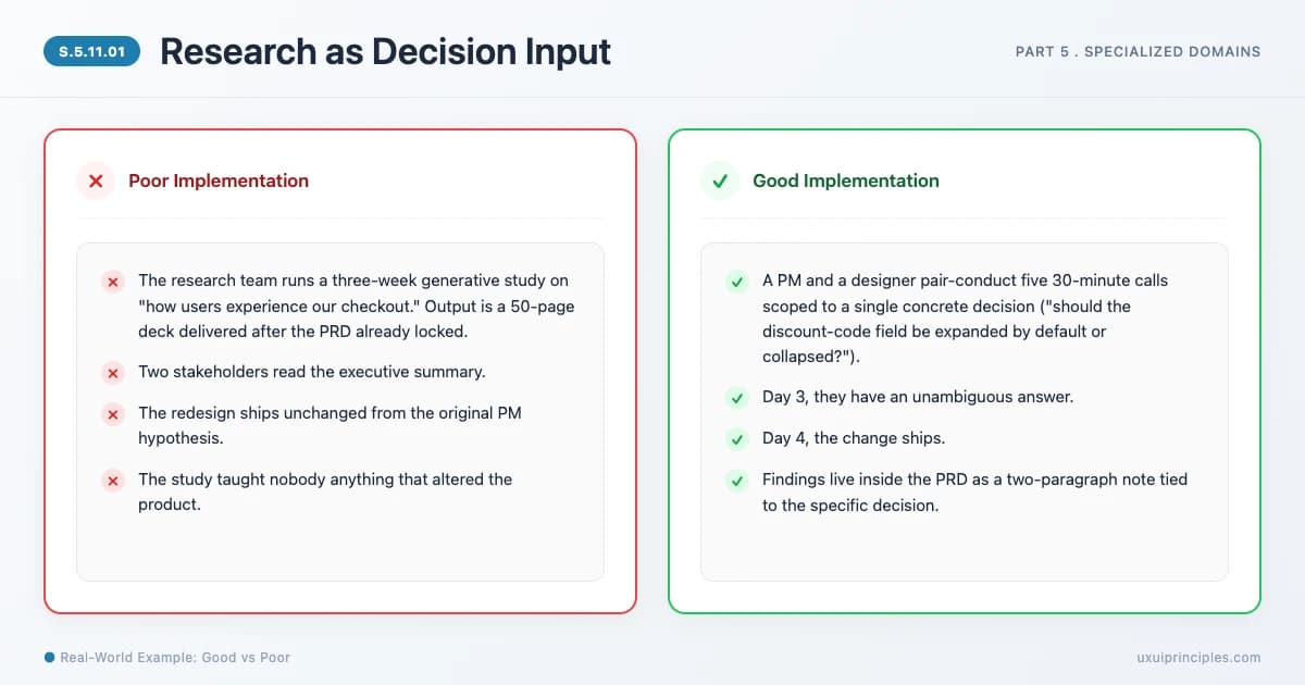 Research as Decision Input